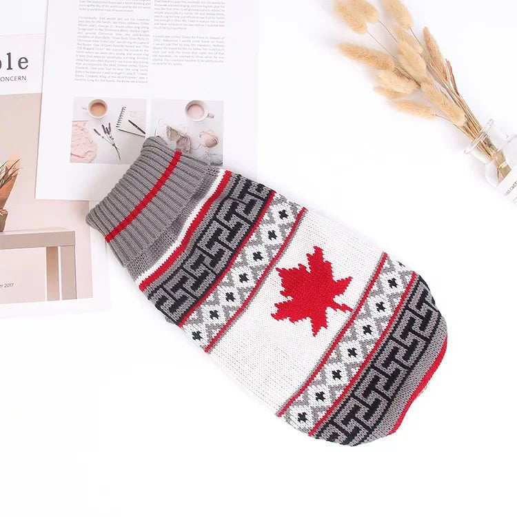 Warm Pet Dog Sweater Winter Dog Clothes for Small Medium Dogs Knitted Puppy Cat Coat Chihuahua French Bulldogs Yorkie Customes - Korvel