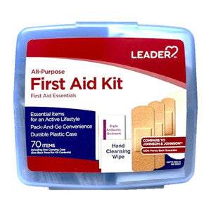 Leader™ 70-Piece First Aid Kit - Essential Emergency Supplies