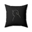 Single-Line Portrait Suede Throw Pillow | Modern Graphic Accent Cushion