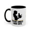 Je ne suis pas célibataire : J'ai des chats. Tasse en silhouette de femme amoureuse des chats