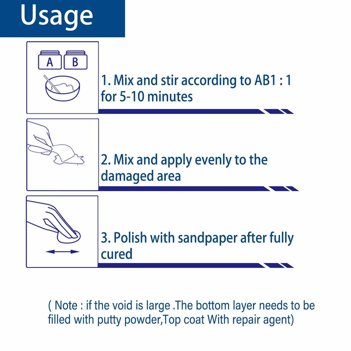 North Moon Ceramic Floor Tile Repair Agent - 50ml AB Glue