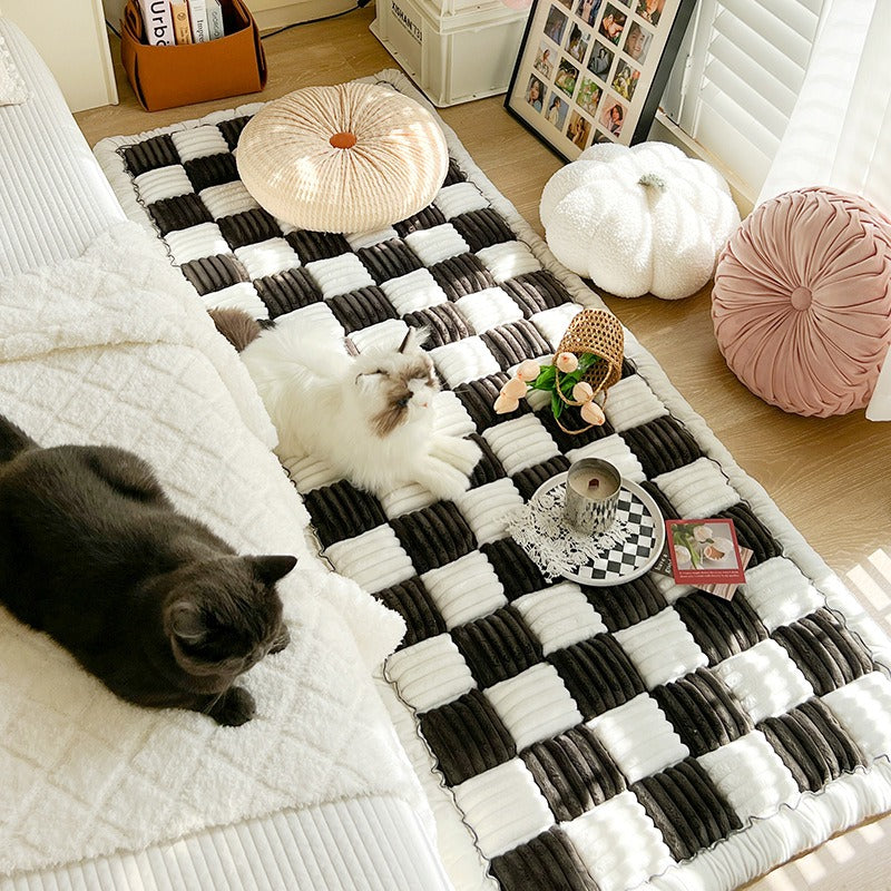 Autumn and winter plush bedside mat anti-skid chenille Mantou mat bedroom tatami sleeping carpet - Korvel