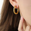 18K Gold-Plated Huggie Earrings - Korvel