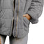 Plus Size Full Zip Quilted Bomber Jacket