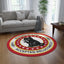 Alfombra Redonda con Diseño de Gato - Chenilla de Poliéster Premium