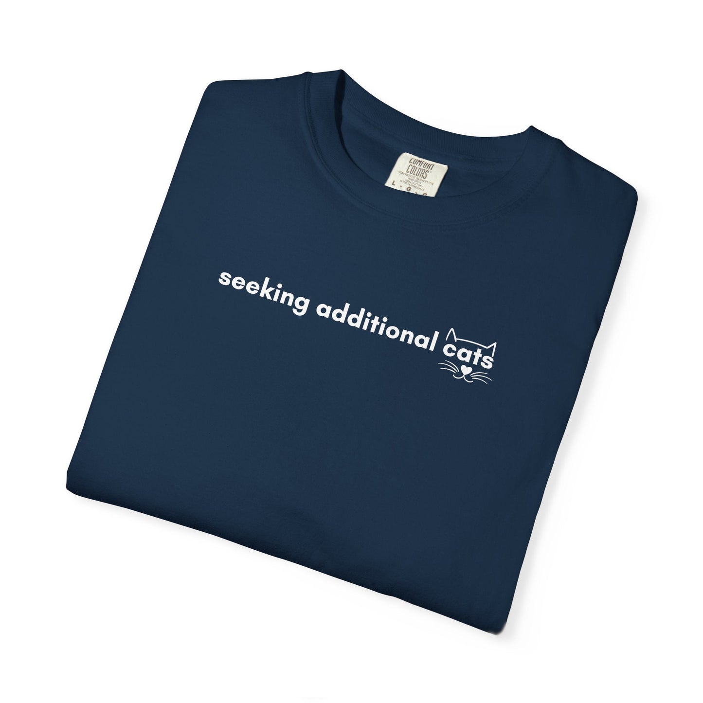 Seeking Additional Cats T-Shirt | Minimalist Cat Lover Tee