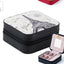 Elegant PU Leather Jewelry Organizer with Mirror