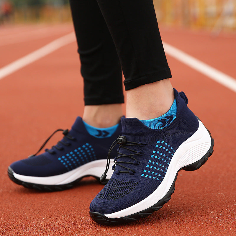 Large Size Women's High Elastic Breathable Sports Shoes