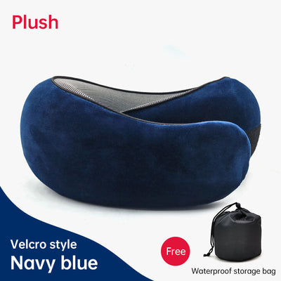 Memory Foam Neck Travel Pillow: Soft, 360° Head Support, for Home, Plane & Car - Korvel
