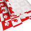 Charming Red & White Paws Table Runner - Cotton & Polyester Options - Korvel