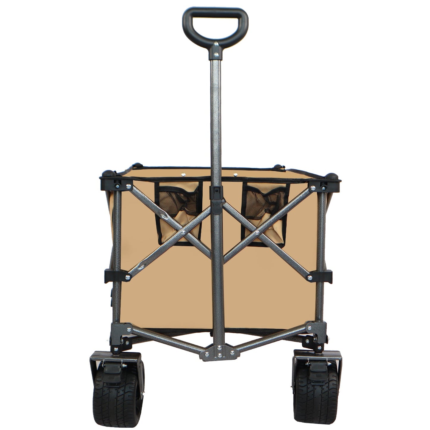 Collapsible Folding Wagon Push Pull Foldable Beach Wagon Cart - Korvel