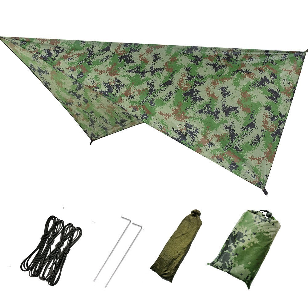Outdoor Supplies Multifunctional Triangular Canopy Waterproof Rain Proof Sunscreen Tent Camping Supplies Beach Sunshade Cloth - Korvel