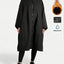 Fleece-Lined Hooded Leopard Print Trench Coat