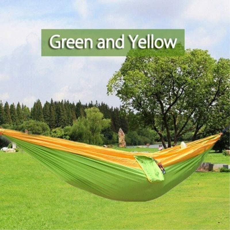 Portable Double Hammock - Durable Nylon for Outdoor Relaxation