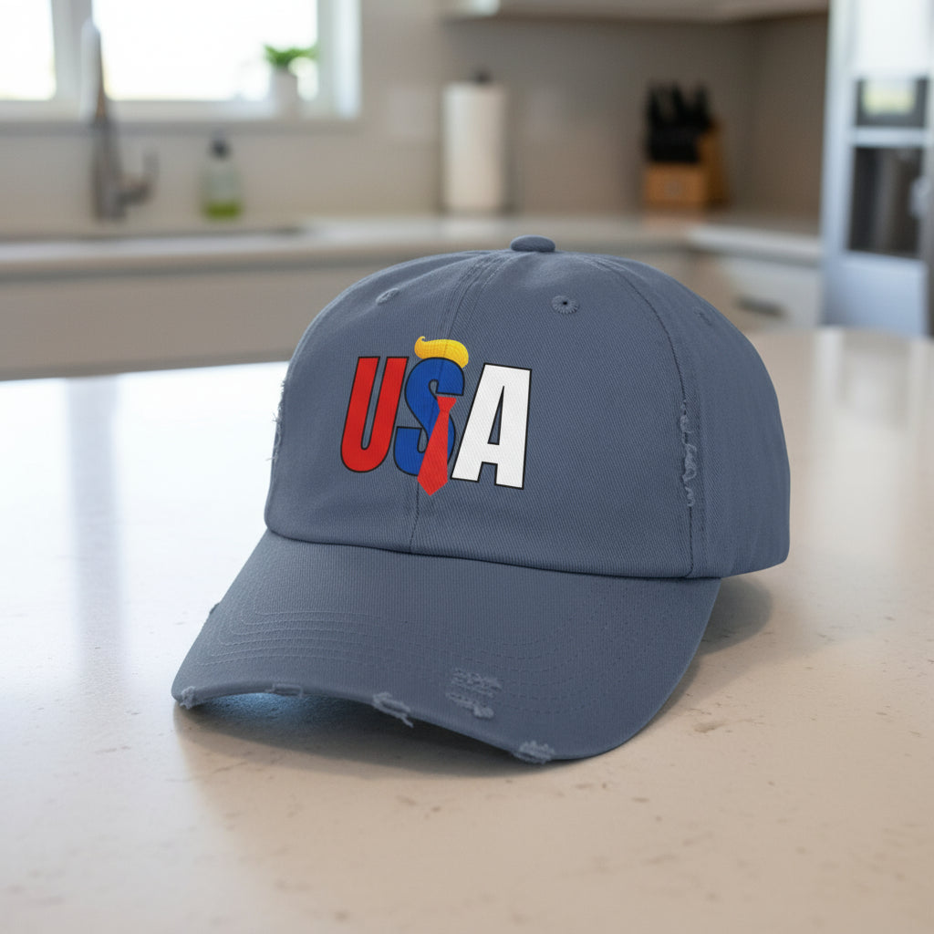 Gorra Unisex Tendencia Distressed USA