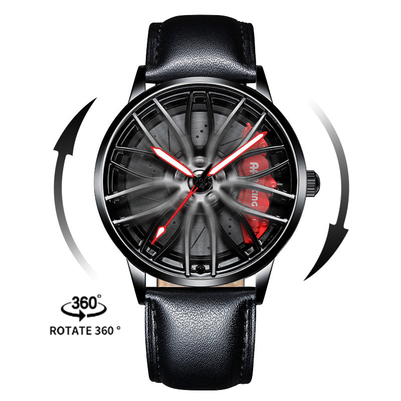 Luxury Men's Stainless Steel Quartz Watch with Unique Design