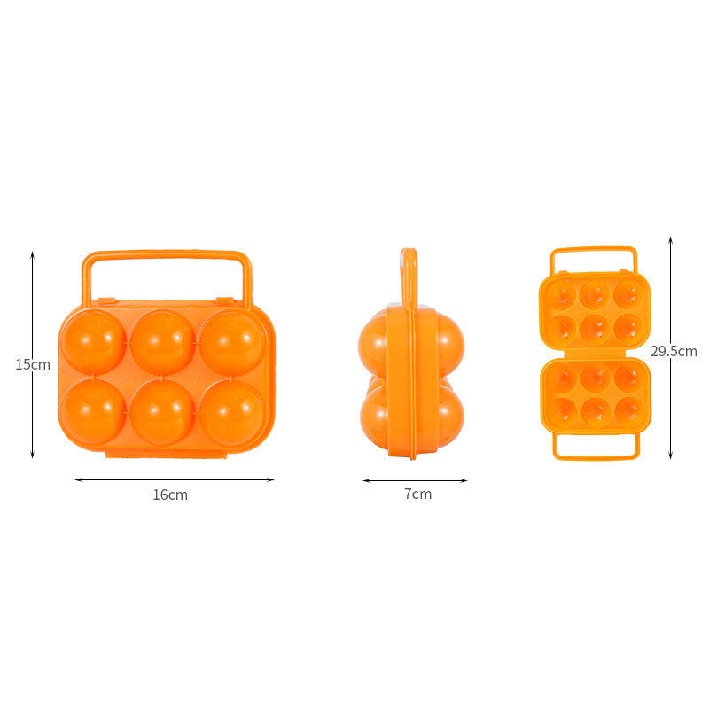 Caja de Huevos Portátil de 6 Compartimentos para Uso Exterior