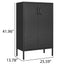 Armoire de rangement en acier premium avec portes doubles et partitions mobiles
