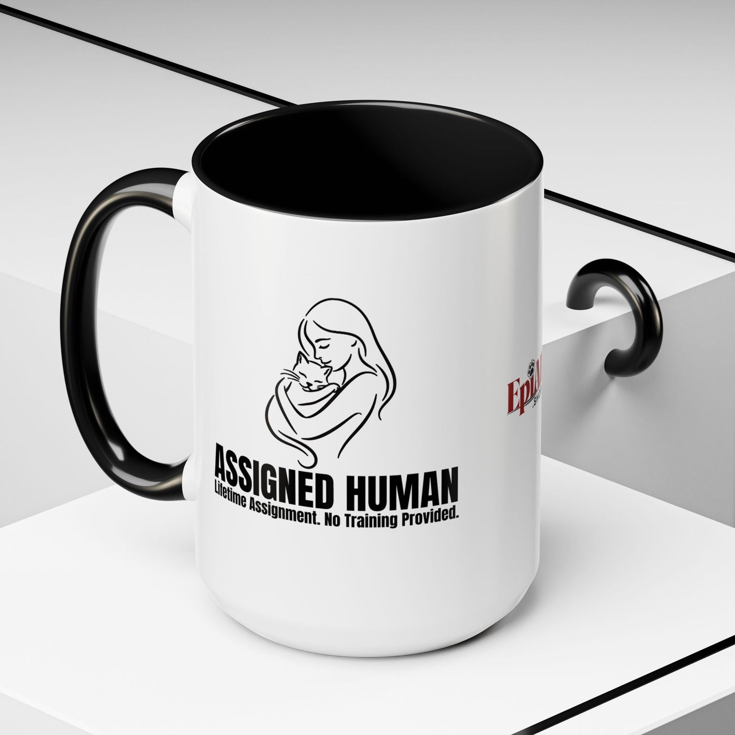 Assigned Human Mug – Cat Coffee Cup