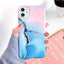 Coque de téléphone en marbre crack mat de luxe pour modèles d'iPhone