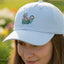 Floral Cat Embroidered Baseball Cap
