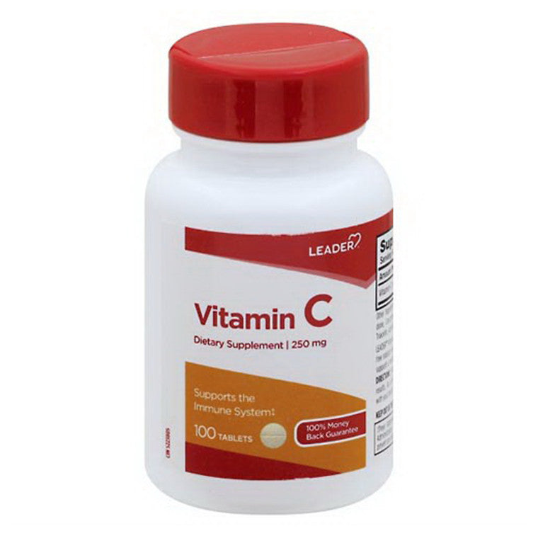 Leader Vitamina C 250 mg - Soporte Antioxidante Premium, 100 Tabletas