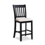 Ensemble de 2 chaises de salle à manger en caoutchouc noir