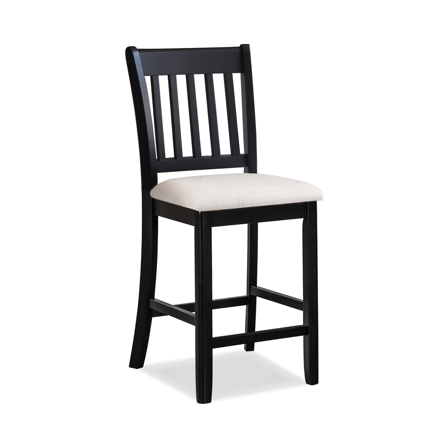 Ensemble de 2 chaises de salle à manger en caoutchouc noir