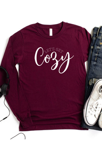 Lets Get Cozy Long Sleeve Tee