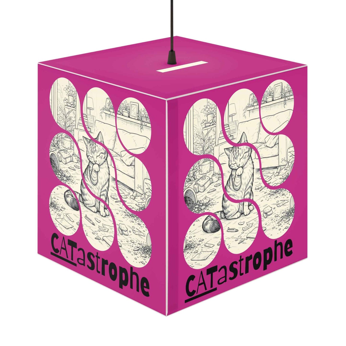 CATastrophe Cat Cube Lamp – Playful Accent for Cat Lovers