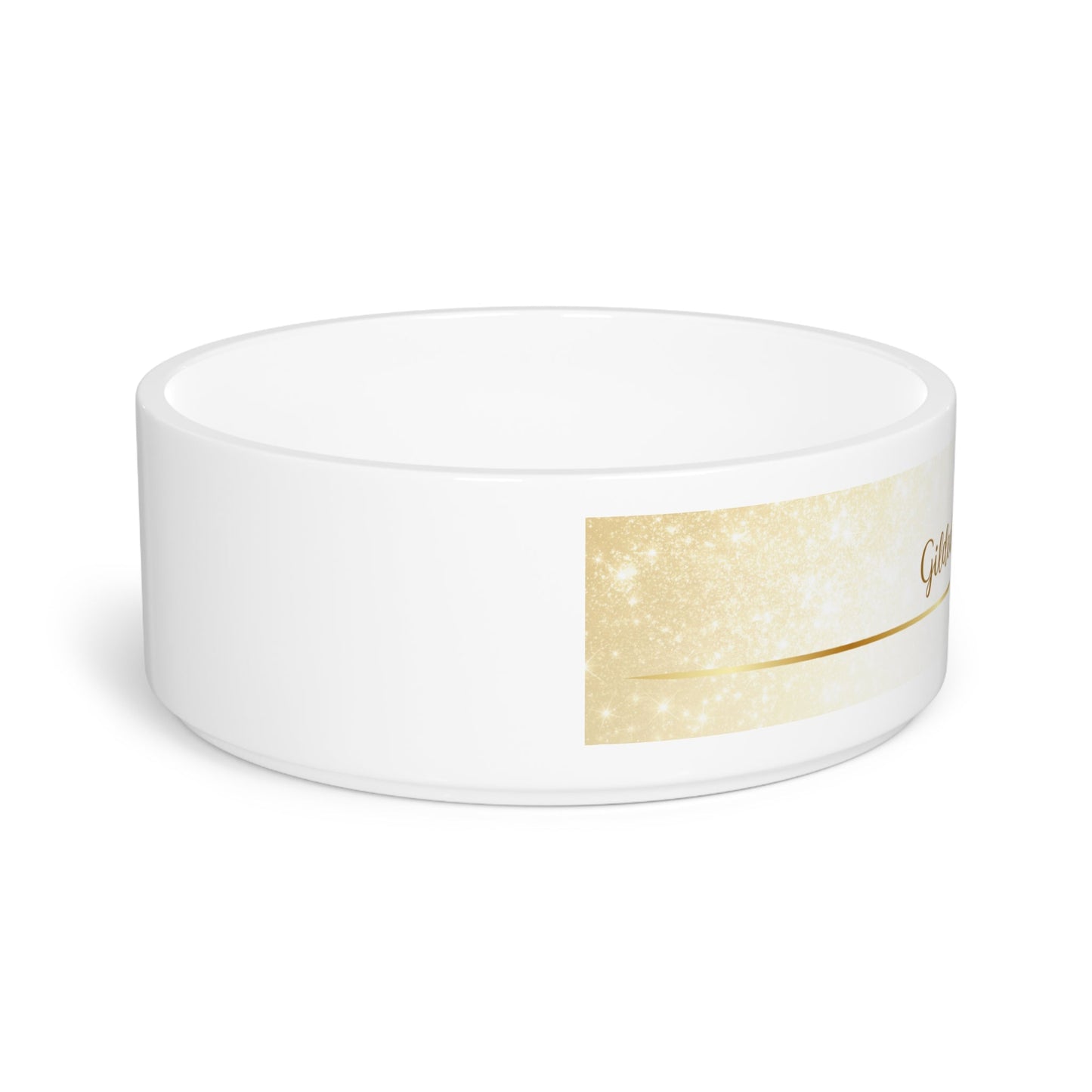 Gilded Feline Ceramic Cat Bowl | 16 oz Modern Design
