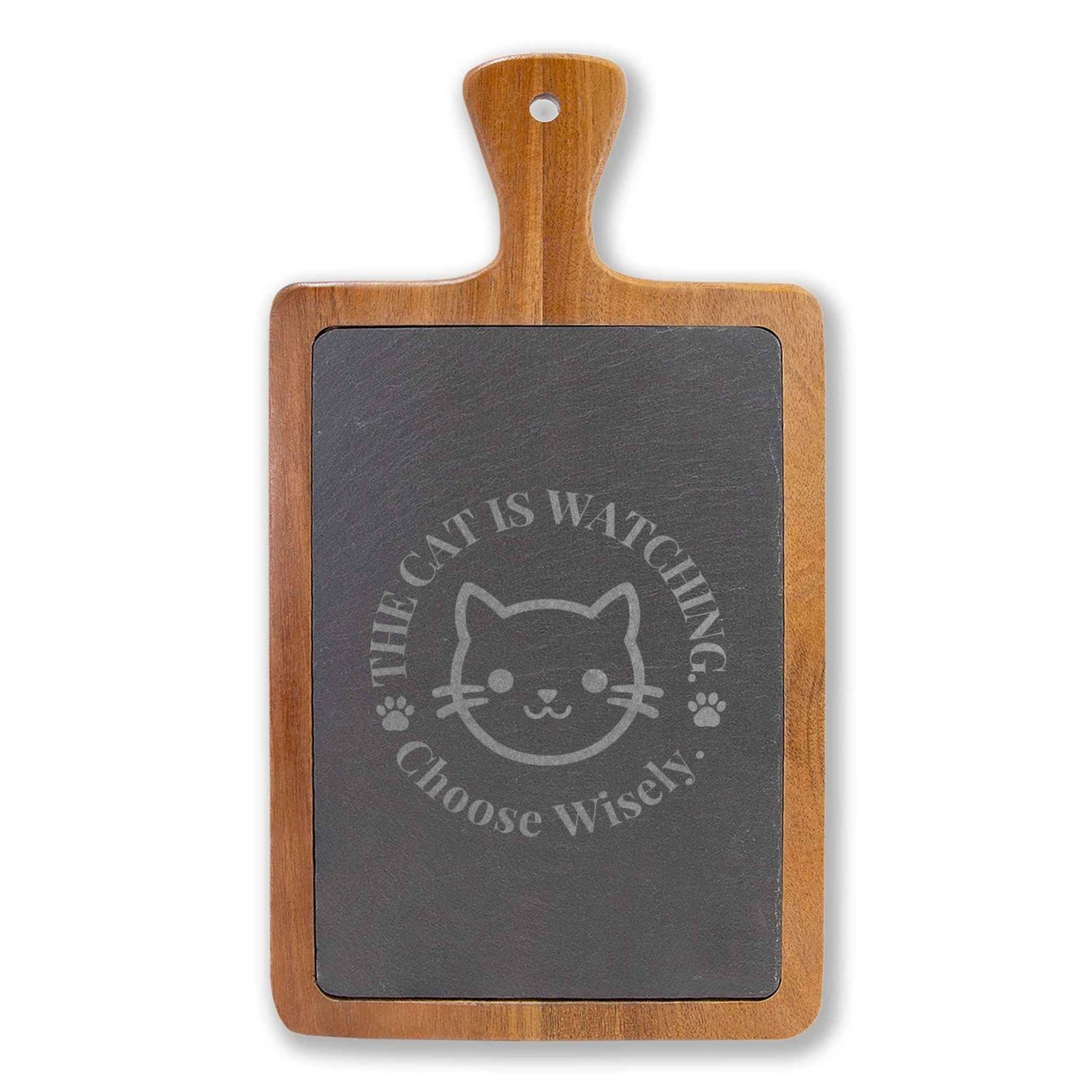 Planche à Charcuterie Gravée - Le Chat Regarde
