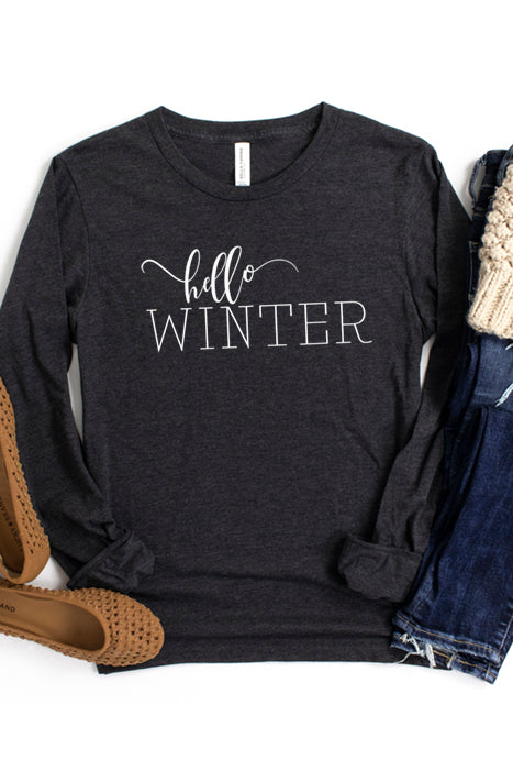 Hello Winter Long Sleeve T-Shirt - Korvel