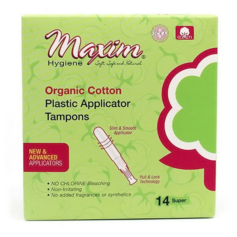 Maxim Organic Super Tampons with BPA-Free Applicator