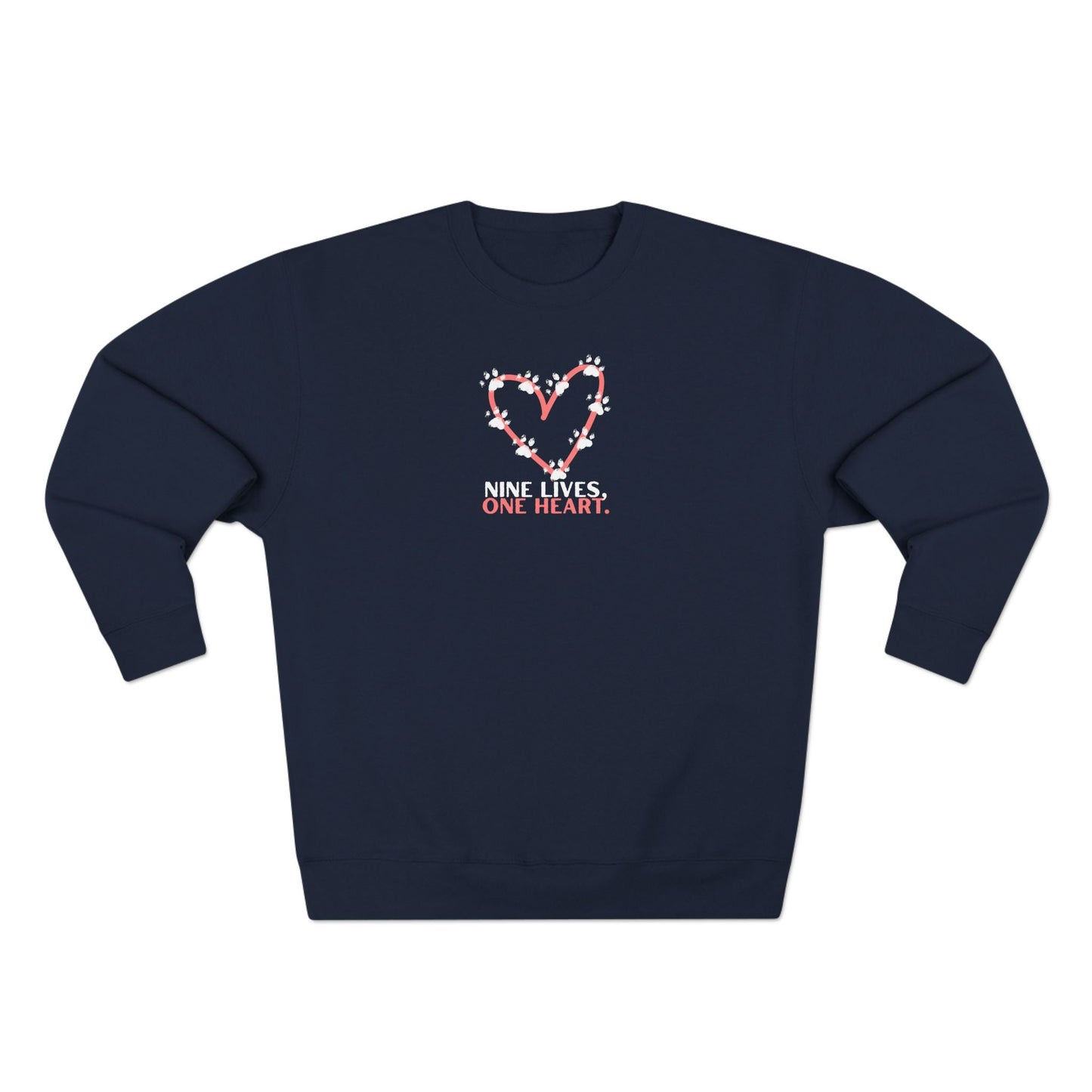 Nine Lives, One Heart Cat Lover Sweatshirt