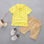 Conjunto de Camiseta y Pantalones Cortos con Estampado de Ancla para Bebés Niños Elegantes