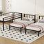 Twin over Twin & Twin Bunk Beds for 3, Twin XL over Twin & Twin Bunk Bed Metal Triple Bunk Bed, Black - Korvel