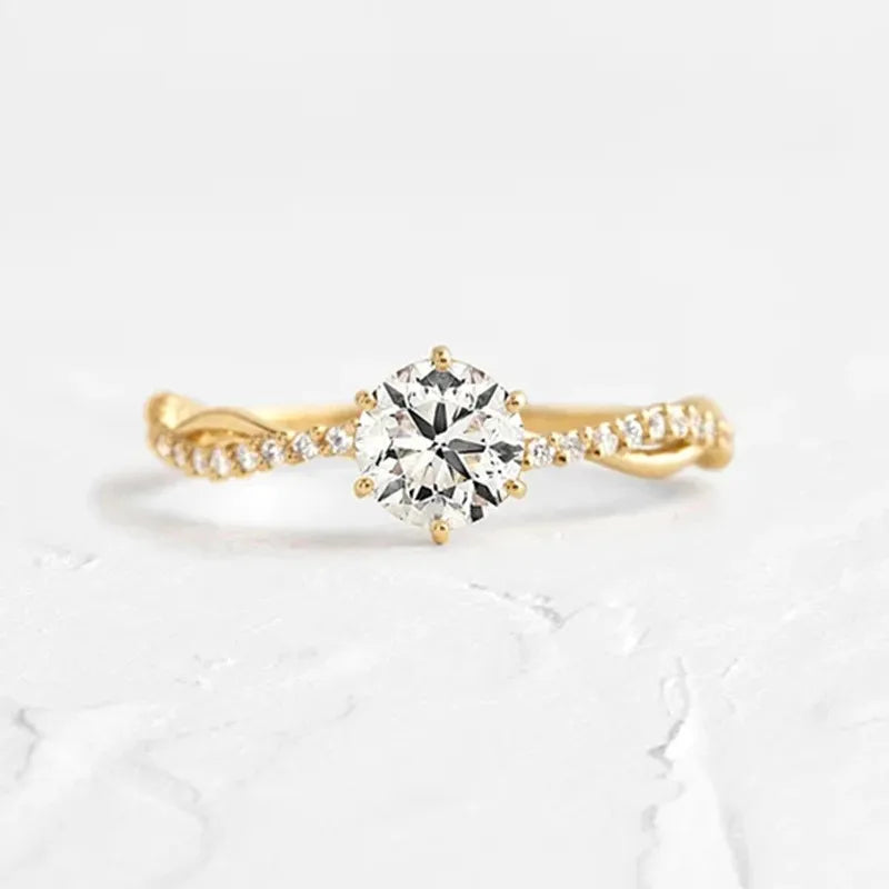 925 Sterling Silver Inlaid Zircon Ring - Korvel