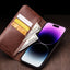 Funda de Cuero Premium con Tapa para iPhone 16 Promax y Apple 15/13