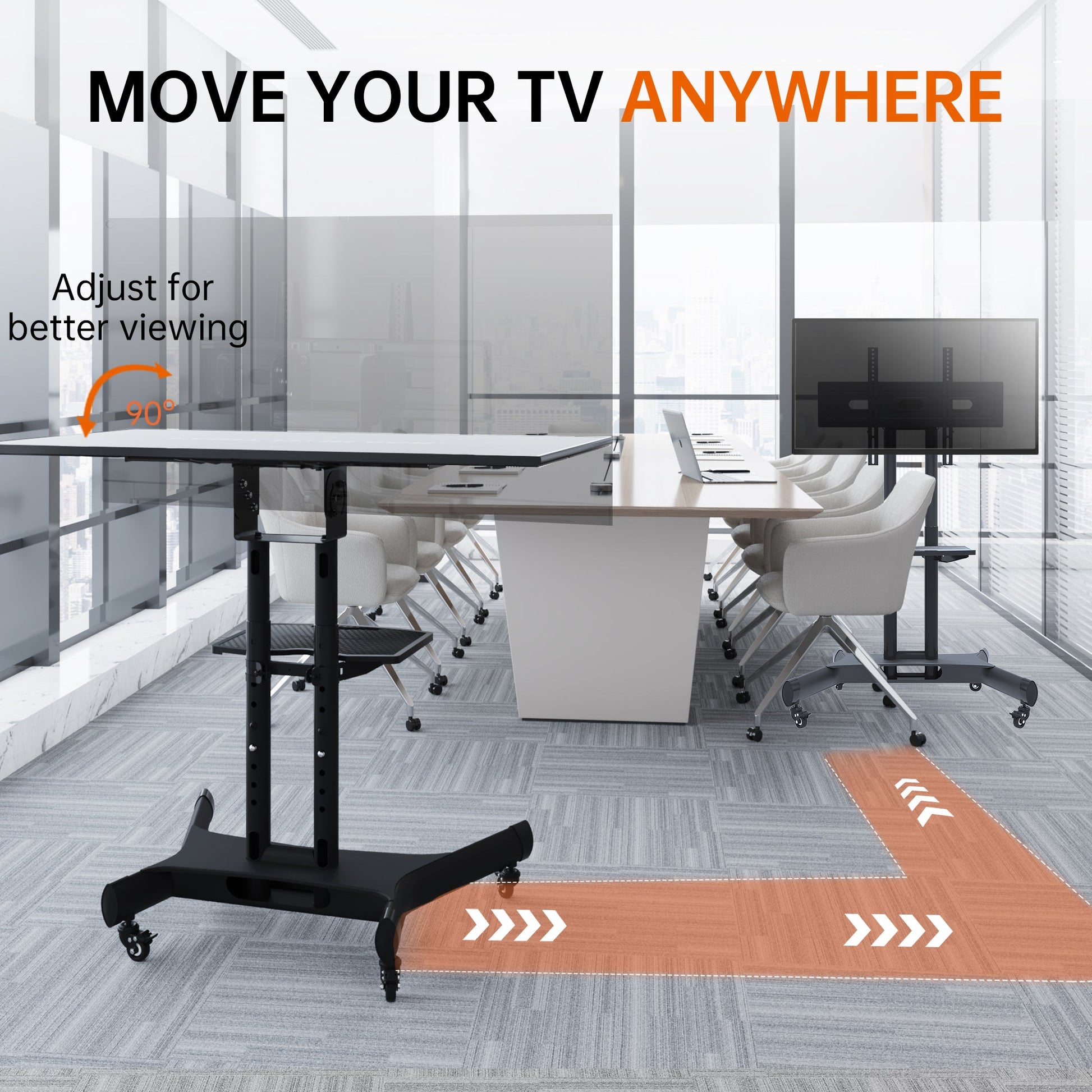 FANCO Universal Rotating TV Stand, Suitable for 32-80 inch TVs, Tiltable Desktop TV Stand, Maximum VESA 600x400mm (Black) - Korvel
