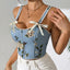 French floral retro vest with floral suspender - Korvel