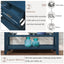 Mesa Consola Sofá de Estilo Mid-Century con Cajones de Almacenamiento - Azul Marino