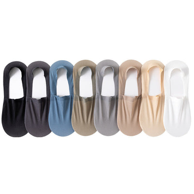 Men's thin breathable mesh boat socks short socks shallow mouth ice silk invisible socks ﻿ - Korvel