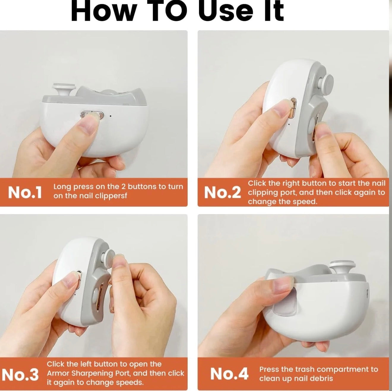 NailEase Pro Clipper - Outil Électrique 2-en-1 pour Ongles