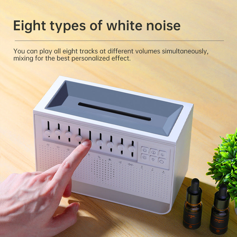 Haut-parleur Bluetooth Portable à bruit blanc, aide au sommeil, veilleuse, humidificateur, Machine tout-en-un, 8 Goup, son natur - Korvel