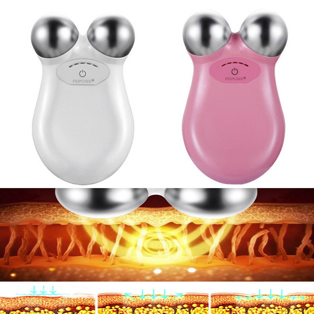 Women Mini Microcurrent USB Charging Facial Wrinkle Remover Massager Exercise Machine Massage Machine Tool Cosmeti - Korvel