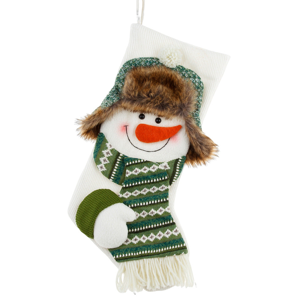 Chaussettes de Noël vertes premium pour une décoration festive