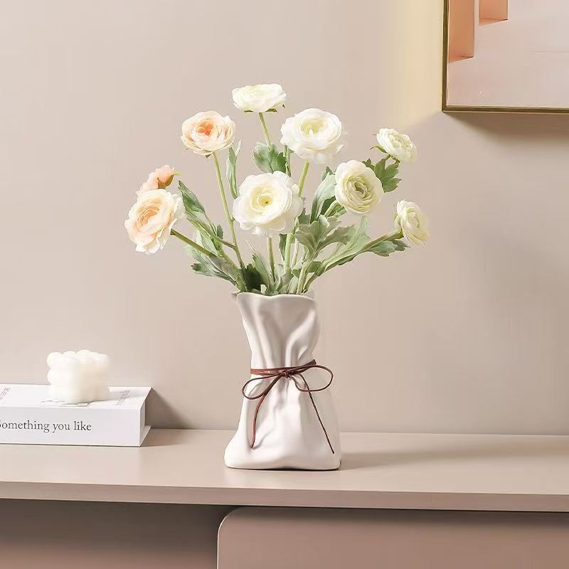 Jarrón de Resina Elegante para Decoración del Hogar y Arreglos Florales