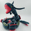 Dragon du ciel en peluche assis de 80 cm - Vert et Noir