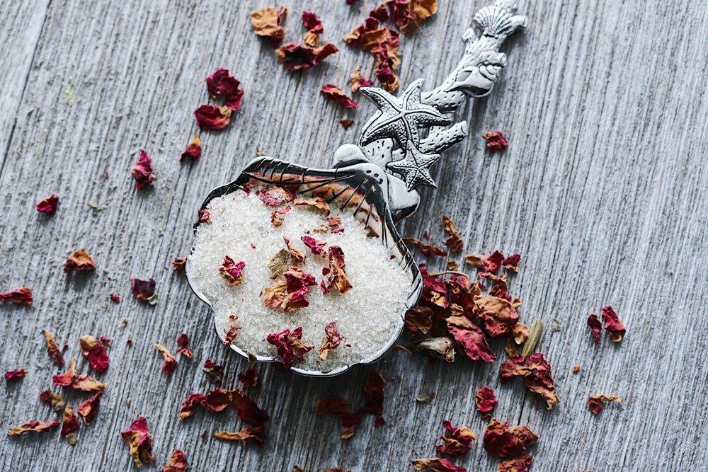 Rose Petal infused artisan culinary sugar - Korvel